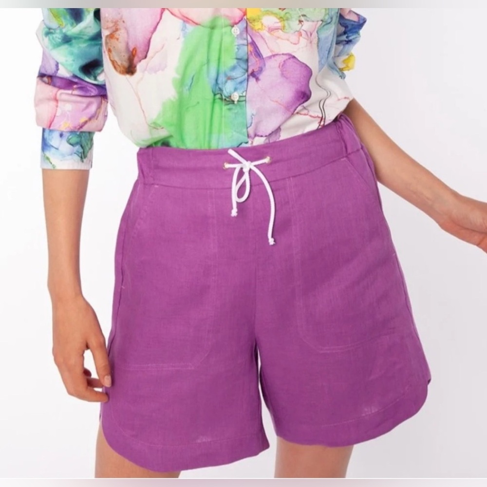 Anthropologie Vilagallo Linen Shorts Tan Size 40 or Size Large - Picture 6 of 6